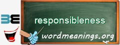 WordMeaning blackboard for responsibleness